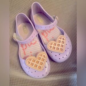 Mini Melissa waffle hearts waterproof shoes